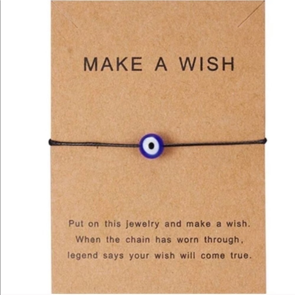Evil eye dainty bracelets black adjustable‎